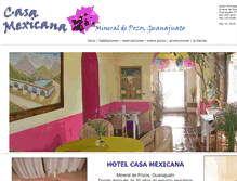 Tablet Screenshot of casamexicanahotel.com